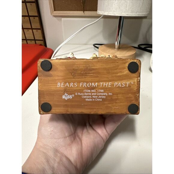 RUSS BERRIE Bears From the Past BOOKSHELF Figurine Teddy Bears Sailboats  #1766 - Picture 4 of 5